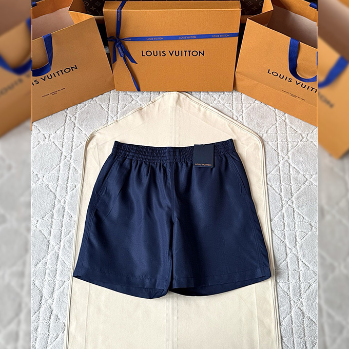 lv louis vuitton monogram debossed beach shorts